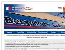 Tablet Screenshot of bergedorferbaubeschlag.de